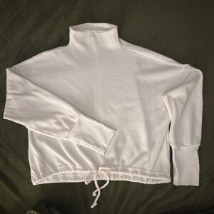 Mock Neck Drawstring Waist  Top